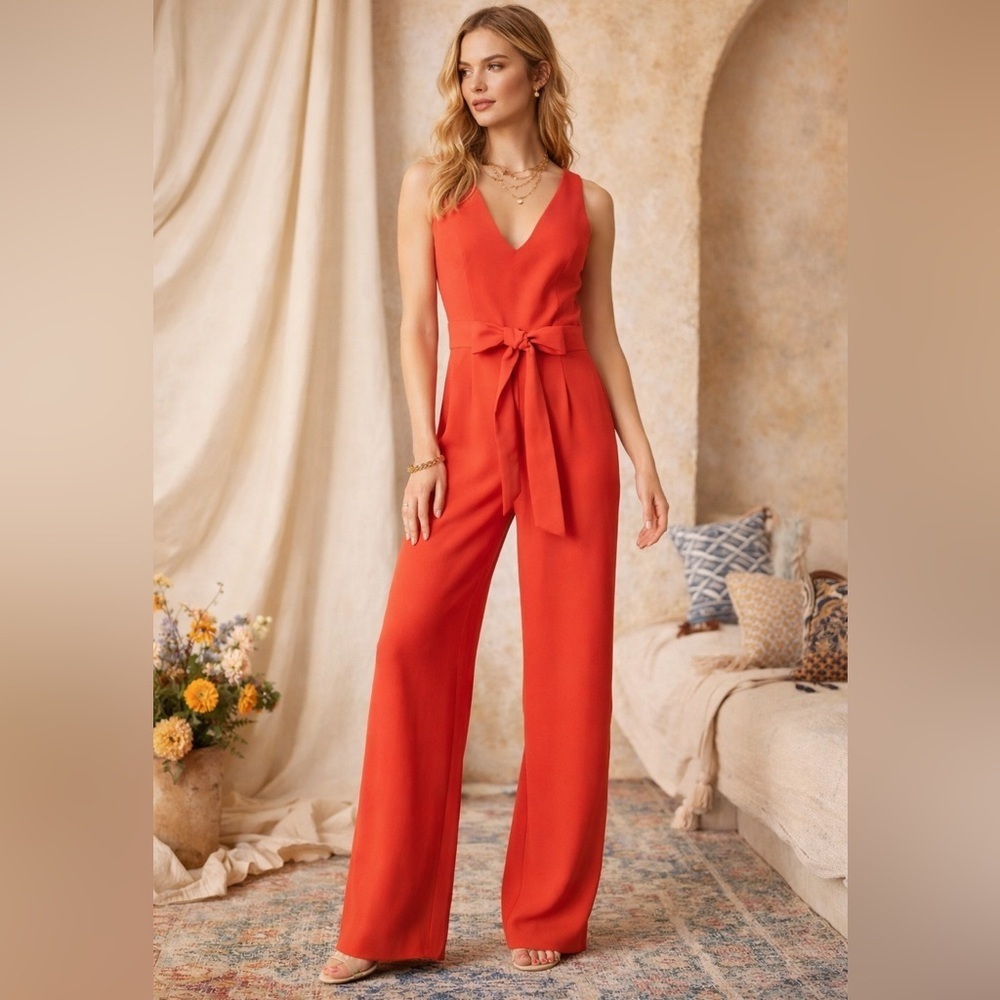 ❤️ Lilly Pulitzer Jannah Wide Leg Jumpsuit | Red | Size 6
